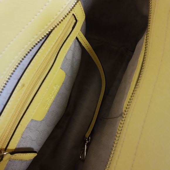 Michael Michael Kors Yellow Saffiano Leather Bag - Picture 6 of 7